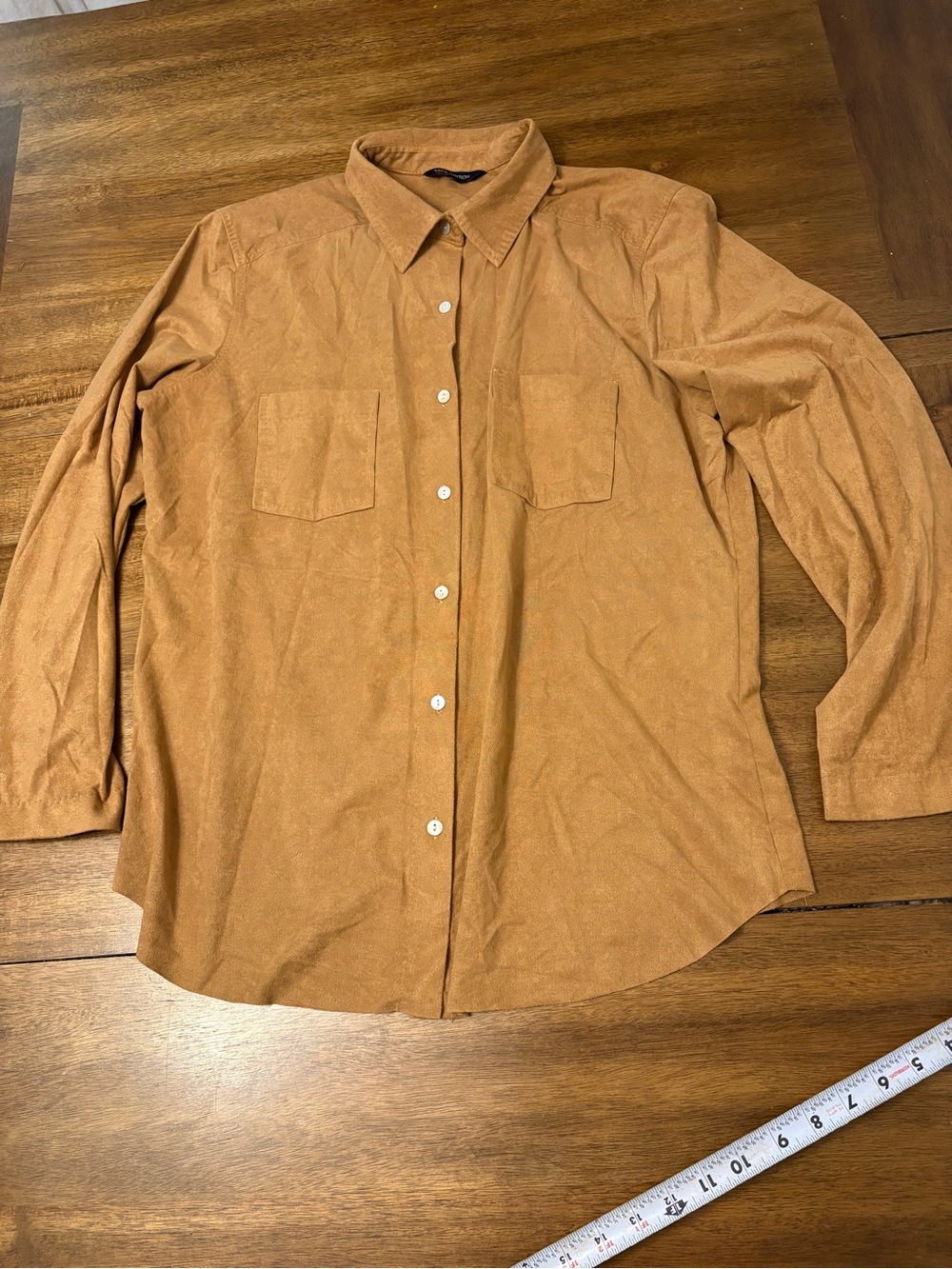 Max Edition Camel/Tan Long-Sleeve Button-Down Shirt